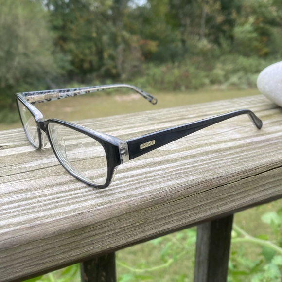 Nine West glasses frames black with leopard print inside 50[]15 135 - Picture 2 of 9